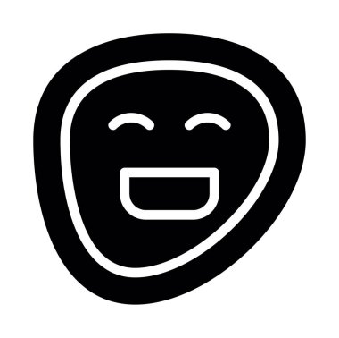 face emoticon simgesi, vektör illüstrasyon tasarımı