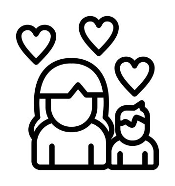 anne ve bebek simgesi, taslak biçimi