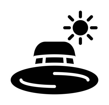 Uydu ve uydu için koyu siyah simge