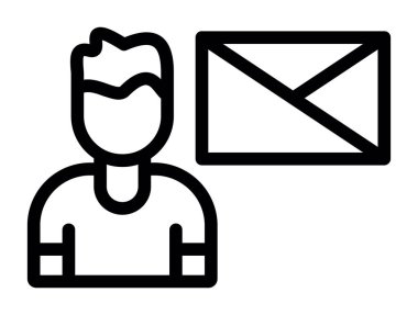 e- posta simgesi, vektör illüstrasyonu