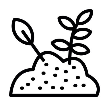 bitki ve bahçe simgesi, basit biçim