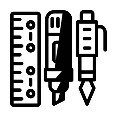 Silgi simgesi, anahat stili ile Kalem