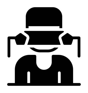 Hacker ikon vektör illüstrasyonu. Bilgisayar ve hacker sembollü hacker avatar. hacker simgesi vektör illüstrasyonu