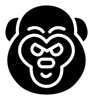 maymun ikon vektör illüstrasyonu