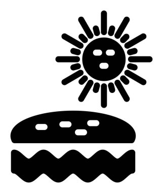 ekmek simgesi, vektör illüstrasyonu