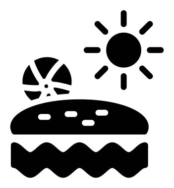 Yiyecek vektör simgesi. Soyut siyah renk grafik tasarımı