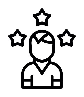 Yıldız çizgisi biçim simgesi dizaynına sahip yıldız