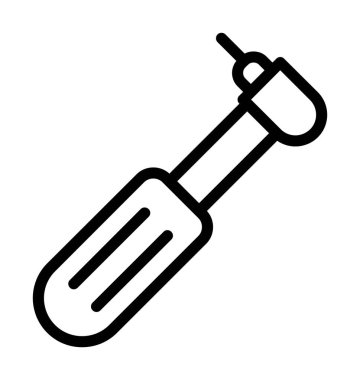 tornavida vektör ince çizgi simgesi