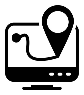 konum haritası simgesi, basit biçim