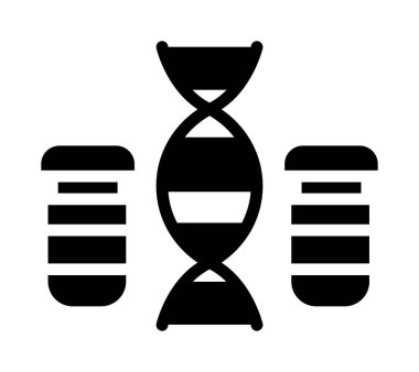 DNA vektörü düz simge