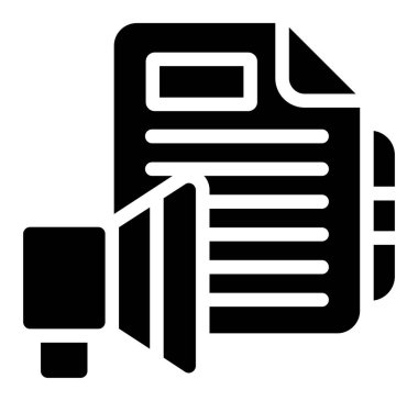 Belge. Web simgesi basit illüstrasyon