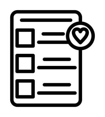 Beyaz arkaplanda kontrol listesi simgesi ve vektör illüstrasyonu izole edildi