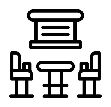 sandalye simgesi çizimi