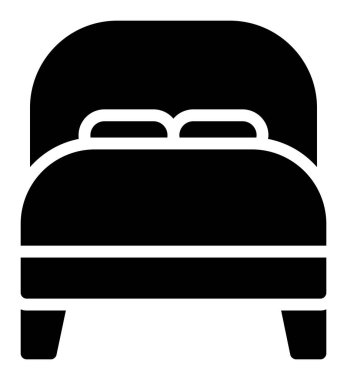 yatak vektörü glifleri düz simge