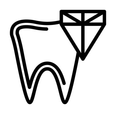 diş simgesi vektör illüstrasyonu