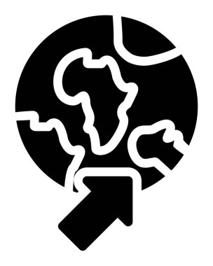 Dünya simgesi simgesine sahip harita iğnesi