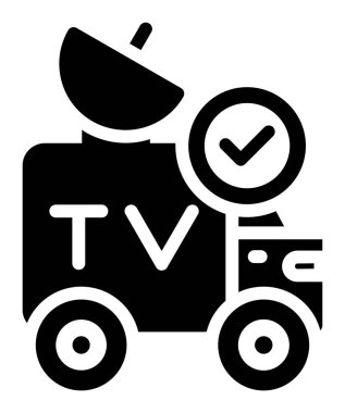 Televizyon. Web simgesi basit illüstrasyon