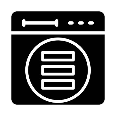 Yemek ikonu şablonunun illüstrasyon vektörü grafiği