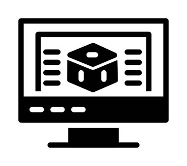 Vektör olarak bilgisayar simgesi. Logotype