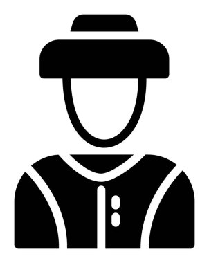 Kasklı adam. Basit tasarım