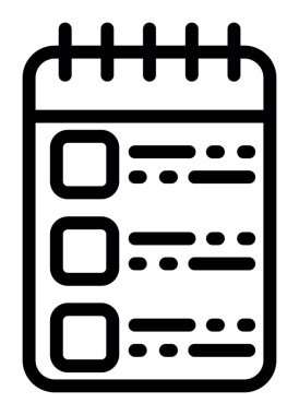 Takvim simgesi, basit ana hatlı vektör illüstrasyonu
