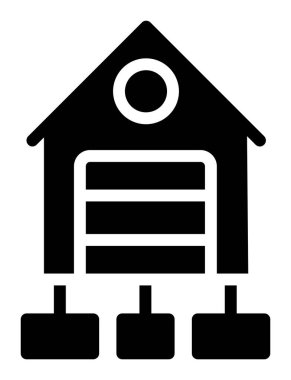 Bir çiftlik simgesinin vektör illüstrasyonu