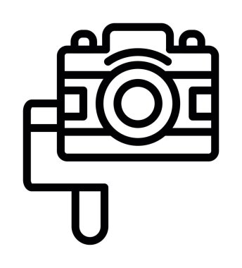 Kamera vektör satırı simgesi