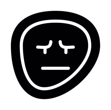 Emoji vektör simgesi. Soyut siyah renk grafik tasarımı