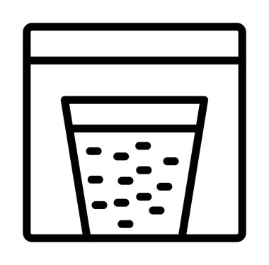 Su ikonu vektör illüstrasyonlu kova