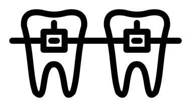 dişçi simgesi, basit vektör illüstrasyonu