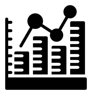iş grafiği simgesi, vektör illüstrasyonu