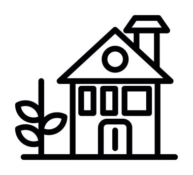 Bir ev simgesinin vektör illüstrasyonu