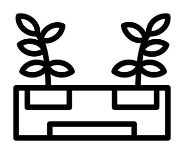 Bitki. Web simgesi basit illüstrasyon