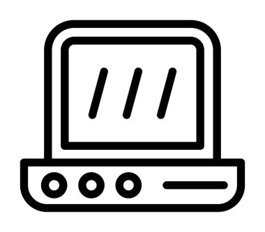 bilgisayar simgesi, satır vektör illüstrasyonu