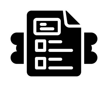 belge simgesi, vektör çizimi