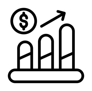 büyüme grafik simgesini, vektör çizim