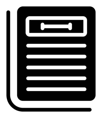 kitap vektör simgesi. Soyut siyah renk grafik tasarımı