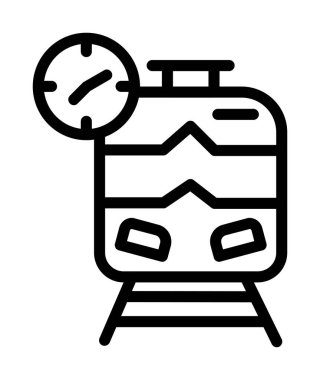 Bir tren simgesinin vektör illüstrasyonu