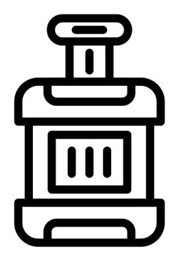 Kahve makinesi ikon ana hatları vektörü. Sıcak içecek. makine yapımcısı