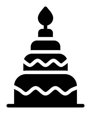 Kek. Web simgesi basit illüstrasyon