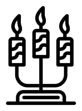 Mum yakan Hanuka mumları, vektör illüstrasyonu