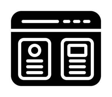 tarayıcı web simgesi, vektör illüstrasyonu