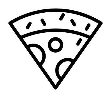 Pizza dilimi ikonu. Beyaz arkaplanda izole edilmiş web tasarımı için Pizza dilim vektör simgesi