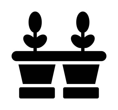 Bitki. Web simgesi vektör illüstrasyonu