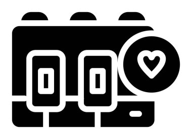 Aşk simgesi olan takvim, basit biçim