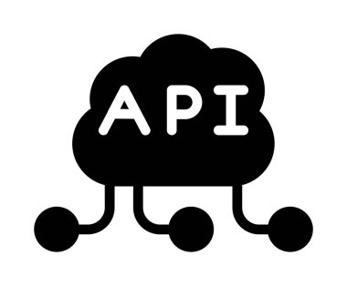 api glyph vektör simgesi dekoru