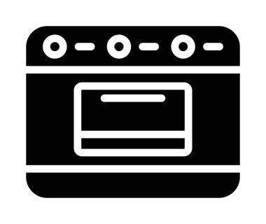 Mikrodalga. Web simgesi basit illüstrasyon