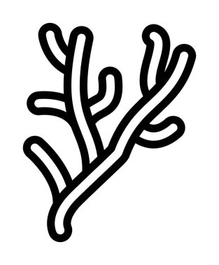 yosun vektörü ince çizgi simgesi