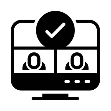 kullanıcı simgesi çizimi olan dizüstü bilgisayar