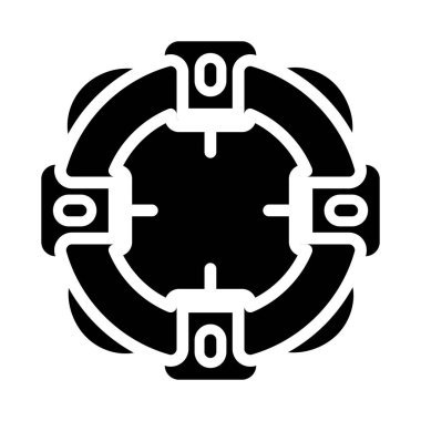 Bir tekerleğin vektör illüstrasyonu